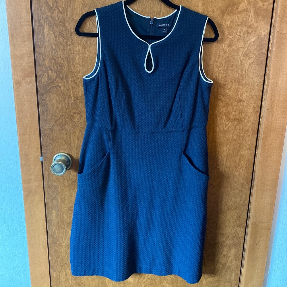 Navy blue sleeveless dress